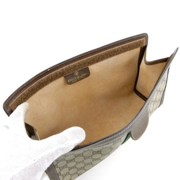 Gucci Vintage Supreme Web Gg Monogram Clutch - Picture 5 of 9